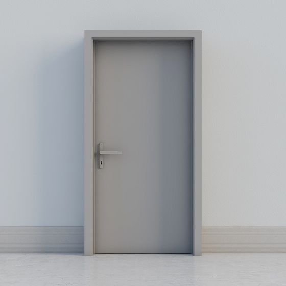 Minimalist City Door 3D model for Urban Spaces
