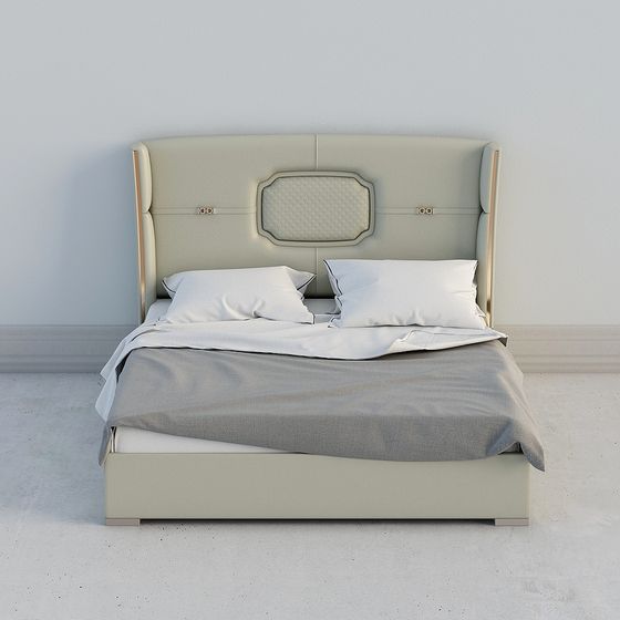 Urban Luxe Bed 3D model for Modern Spaces