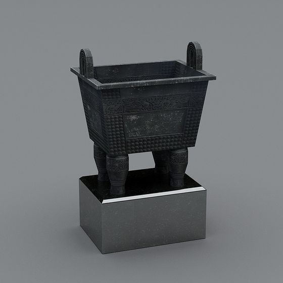 Ancient Bronze Tripod 3D model