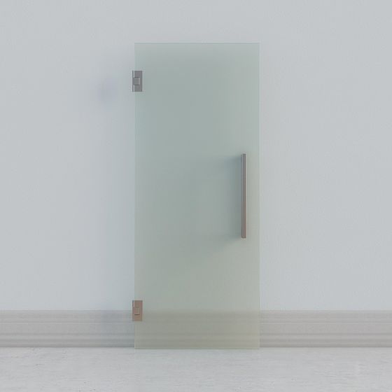 Минималистская белая стеклянная дверь