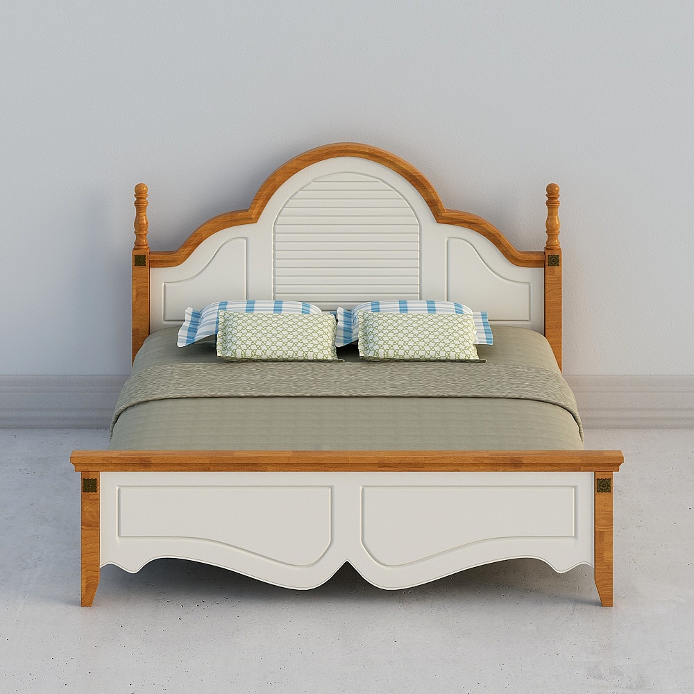 Yunguang furniture Mediterranean style Bed 6609 2150 x 1905 x 1415mm