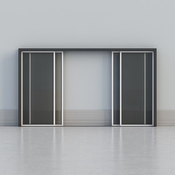 Modern Glass Sliding Door 3D model