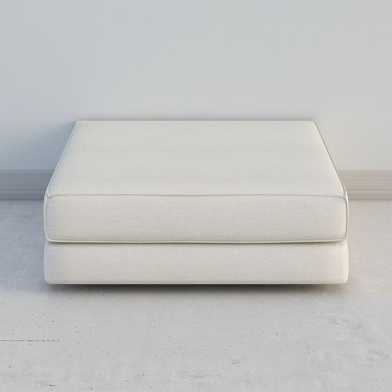 Square Sofa Stool 3D model for Modern Minimalism