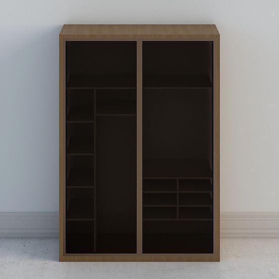 Elegant Wood Bookshelf 3D model for Contemporary Spaces