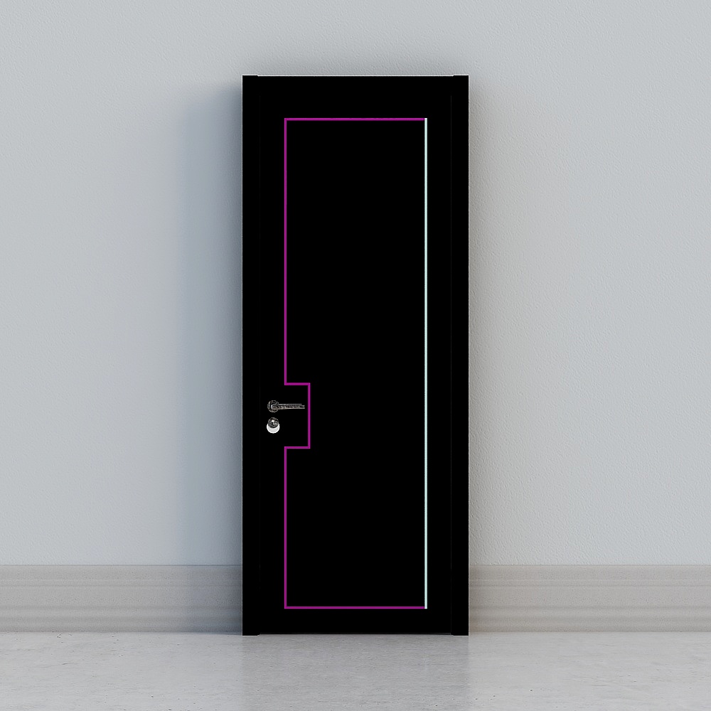 Porte à cadre métallique