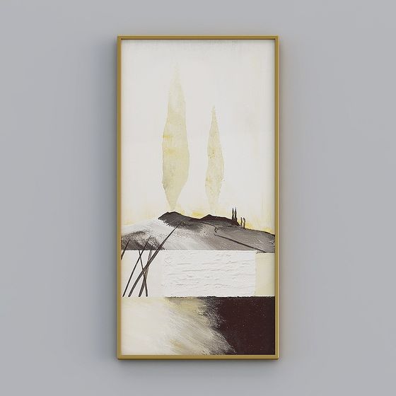 Abstract Landscape Frame 3D model for Creative Projects