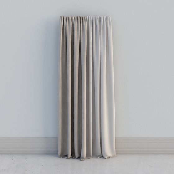Elegant Low-Poly Curtain 3D model