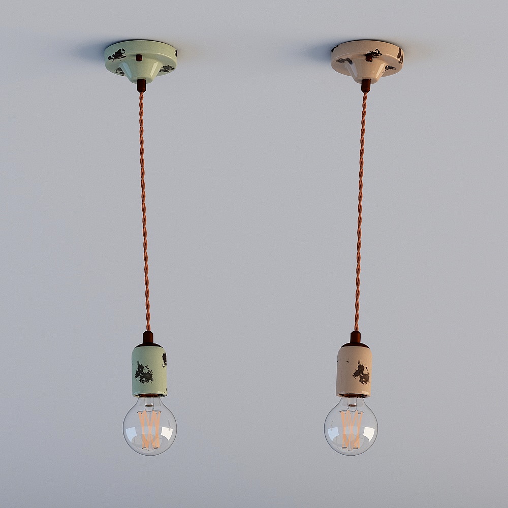 Vintage Style Pendant Light 3D model