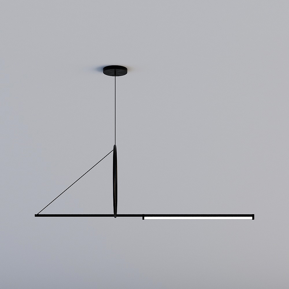 Elegant Low-Poly Chandelier 3D Model