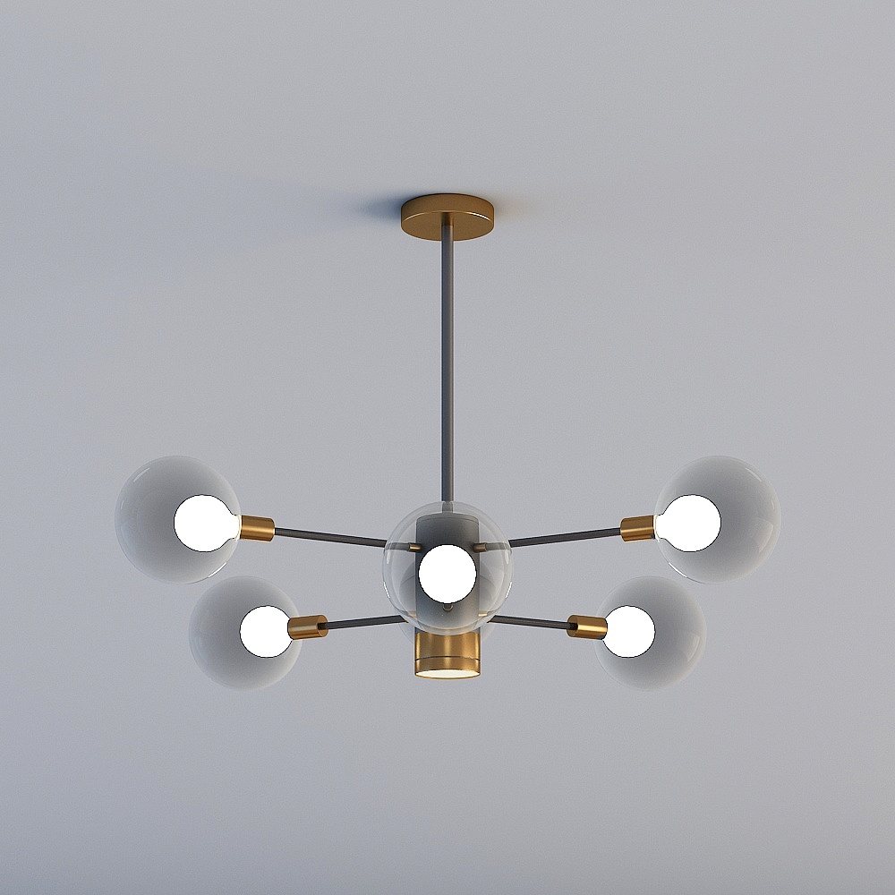 3D lights are all ZE-Postmodern Light Luxury Restaurant Bedroom Magic Bean Chandelier - TH-8031-3-3-Spotlight double-decker