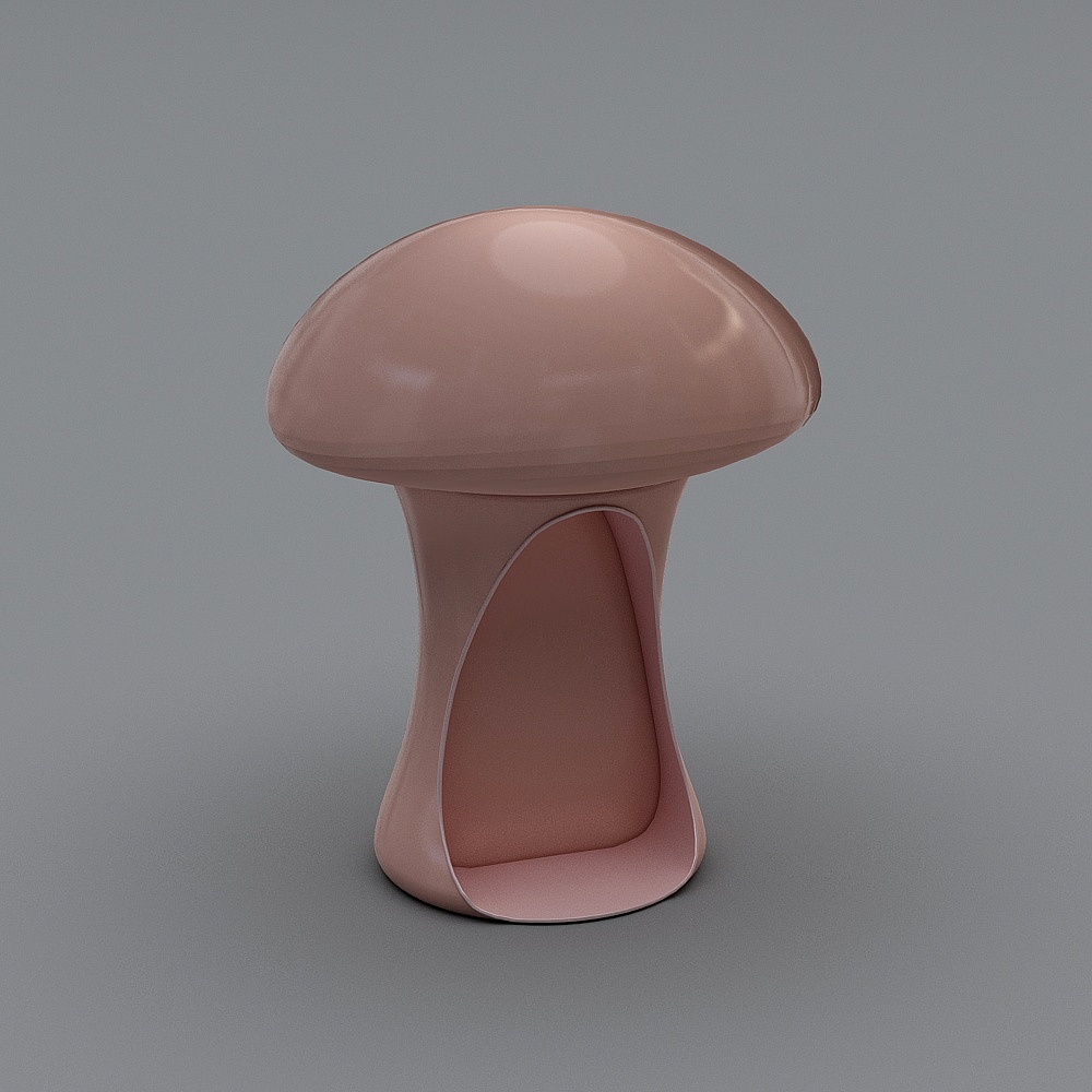 Charming Mushroom Chair 3D Model