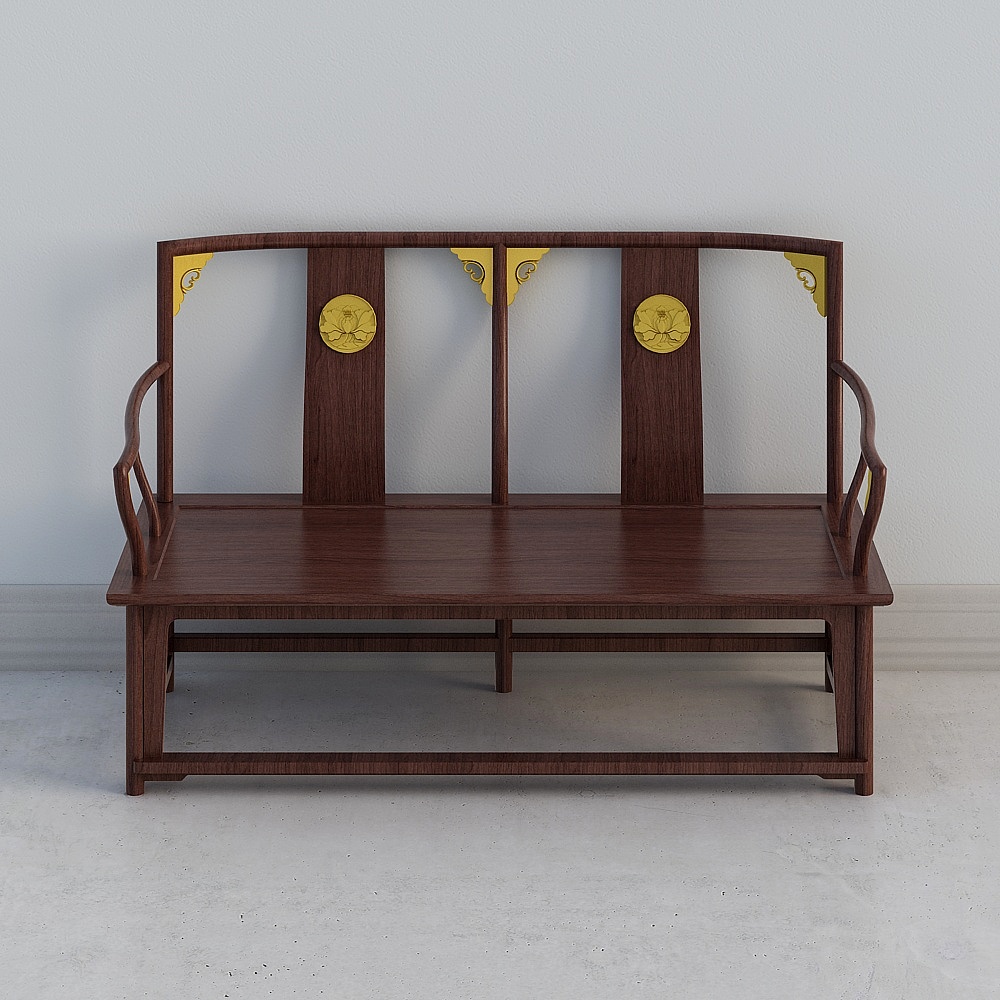 Black acid branch set yellow Yang dwarf South official hat chair sofa - two seats