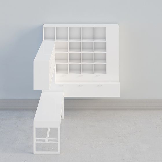 Urban Storage Bench 3D model