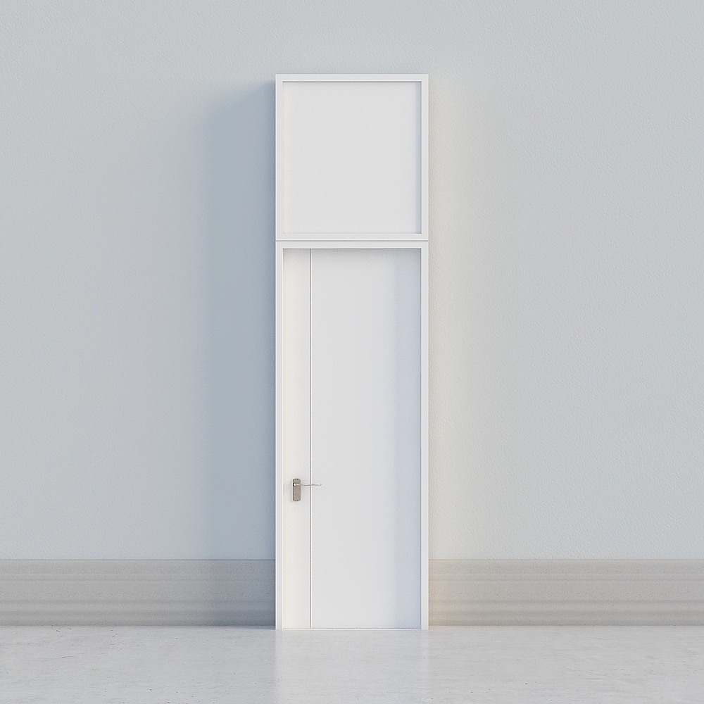 minimal white high door
