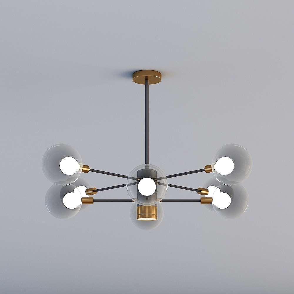 3D lights are all ZE-Post-Modern Light Luxury Restaurant Bedroom Magic Bean Chandelier - TH-8031-4 plus spotlight double layer