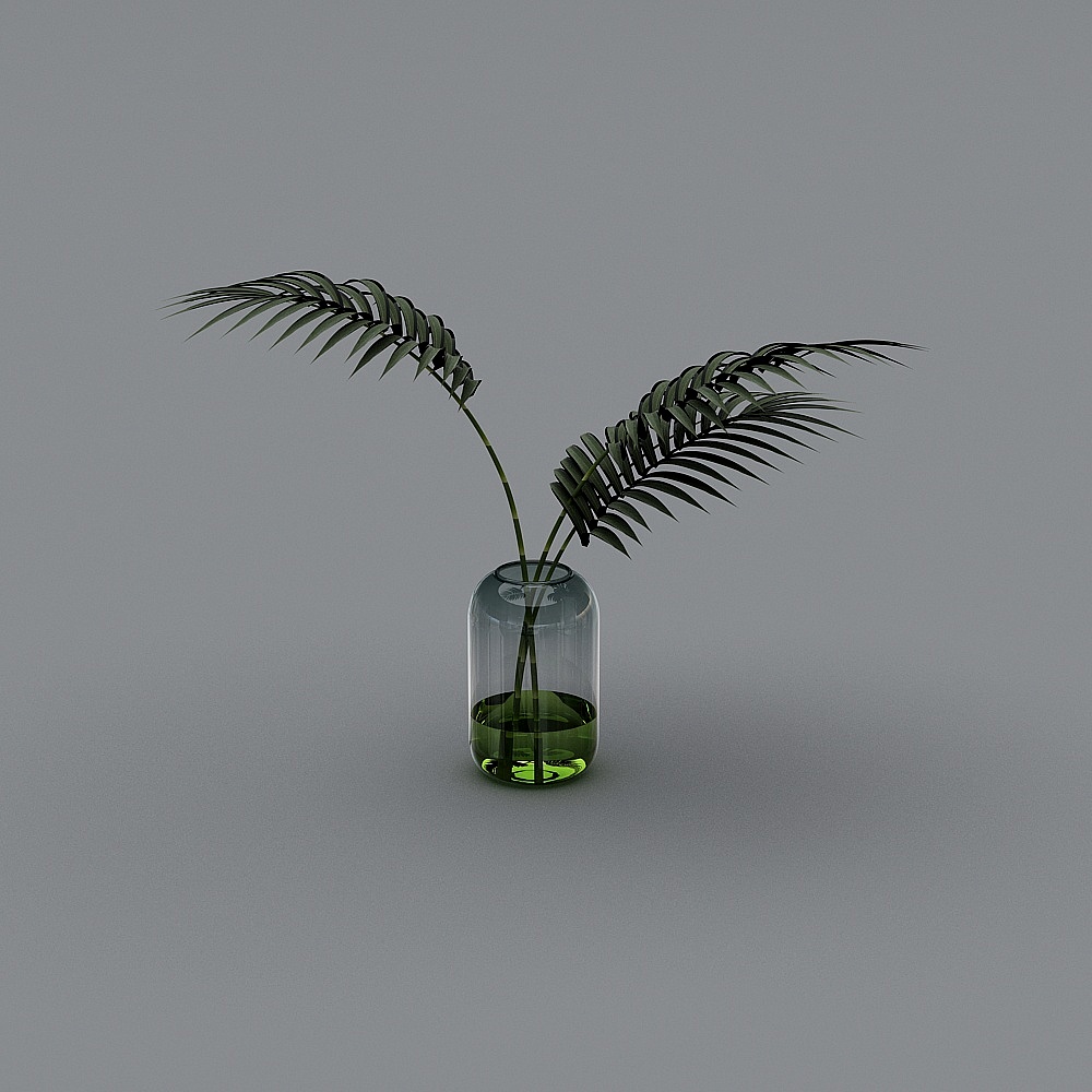 Vase-Green Plant 03-xs
