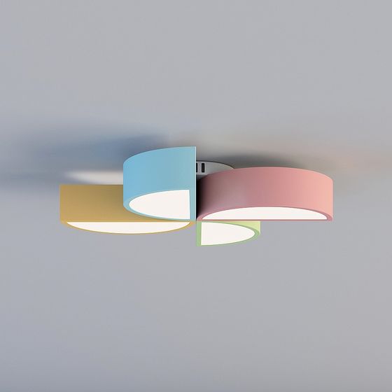 Vibrant Ceiling Light 3D model for Modern Interiors