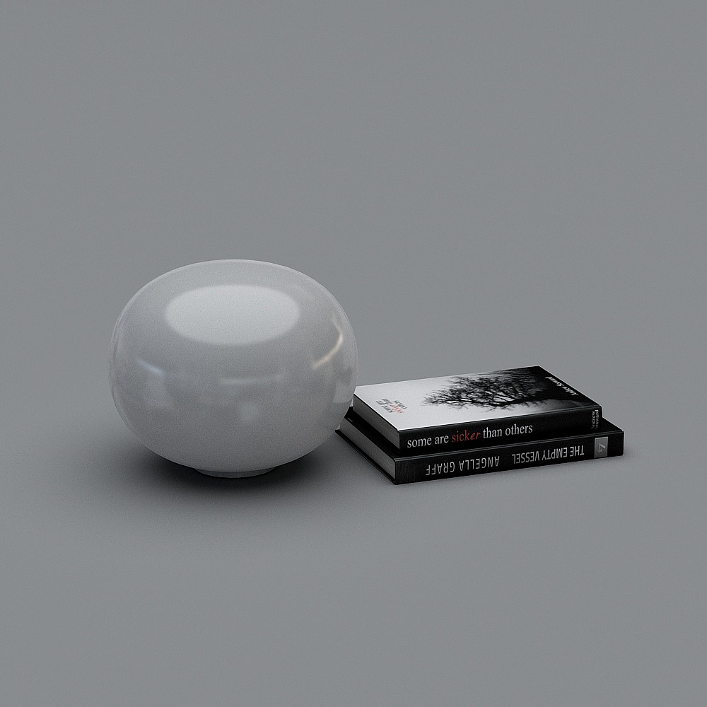 Sphere and Books 3D model