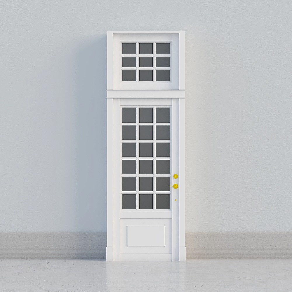 modern white windowed high door