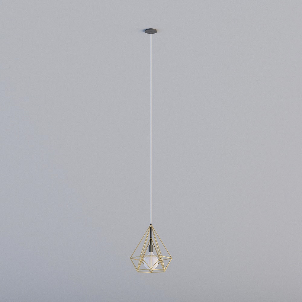 Gray Hanging Light 3D Model for Elegant Interiors