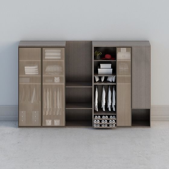 Minimalist Wardrobe 3D model for Modern Interiors