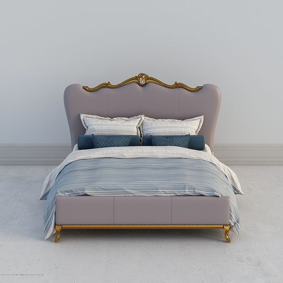 Royal Comfort 3D Bed Model for Modern Spaces