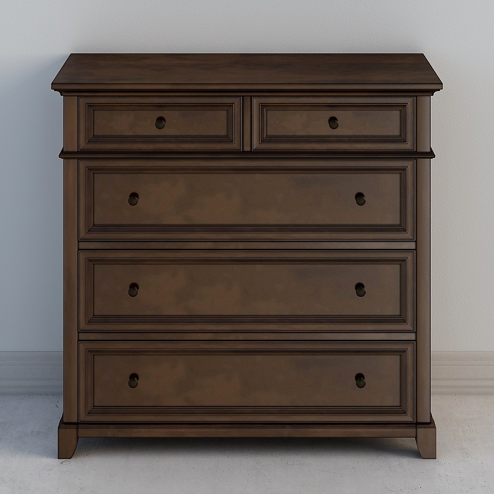 Eight-word leg five-bucket cabinet