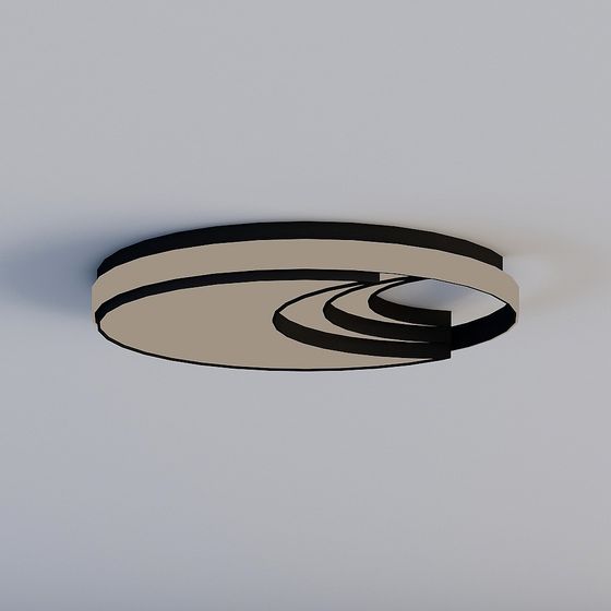 Elegant Spiral Ceiling Light 3D model