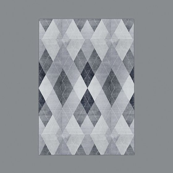 Diamond Rug 3D model with Unique Geometric Charm