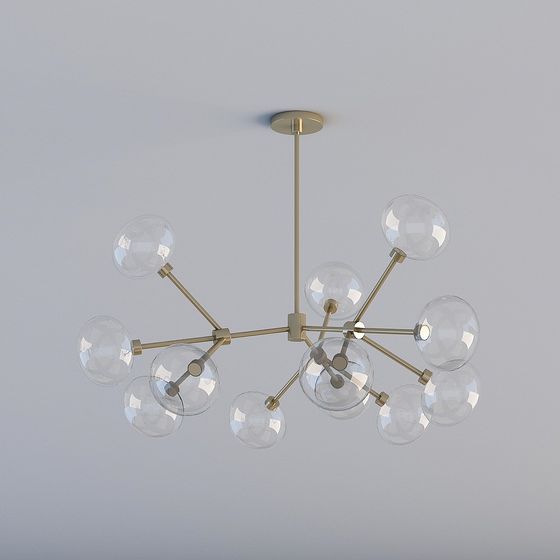 Elegant Modern Chandelier 3D model