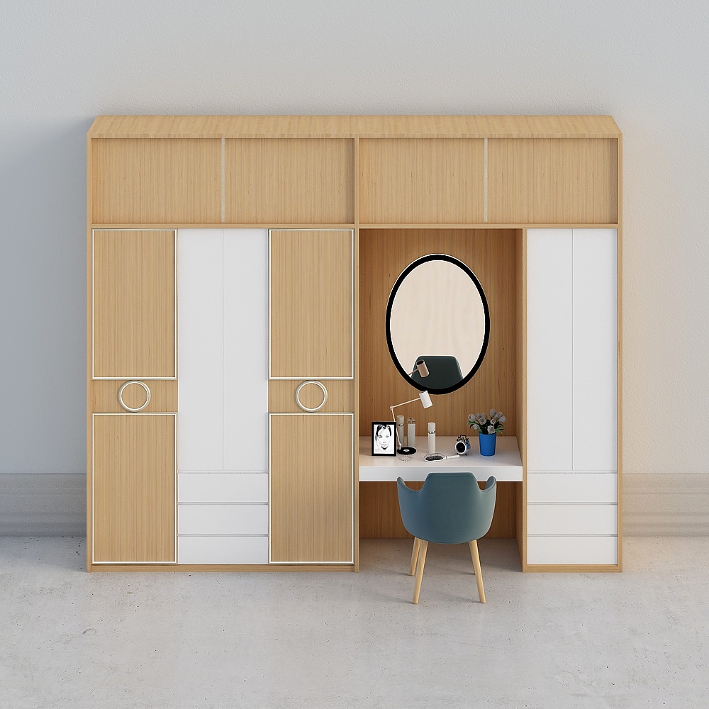 Armoire de style nordique dans la chambre principale