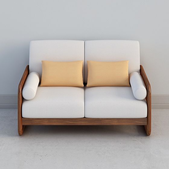 Stylish Low-Poly Sofa 3D model for Modern Interiors