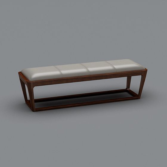 Elegant Polygonal Bench 3D model