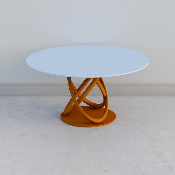 Sleek Streamline Round Table 3D model