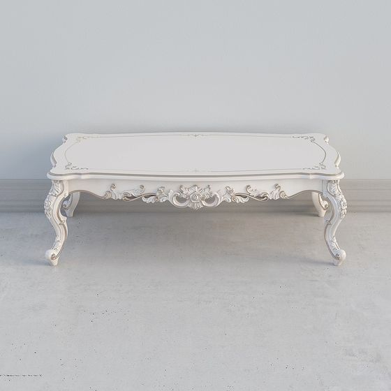 Rococo Style Coffee Table 3D model