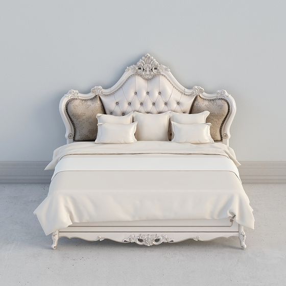 Elegant Low-Polygon 3D Bed Model Design