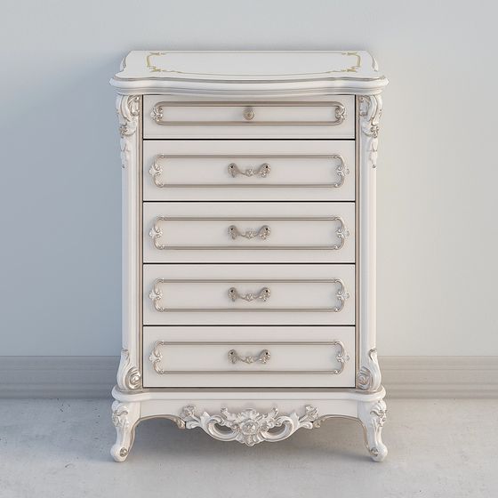 Elegant Royal Wardrobe 3D model for Creative Projects