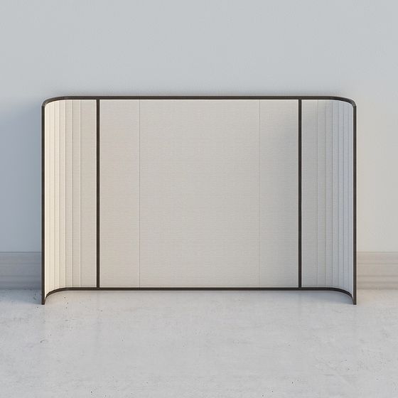 Origami Screen 3D model for Creative Spaces