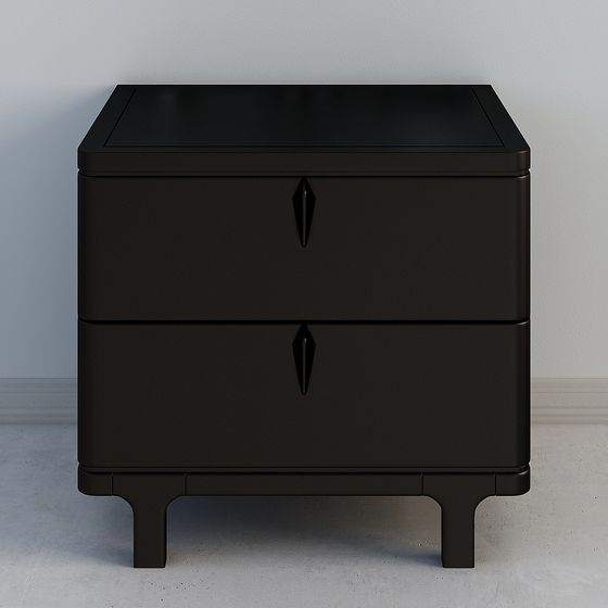 Elegant Low-Poly Nightstand 3D model