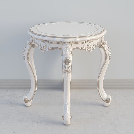 Rococo Round Table 3D model