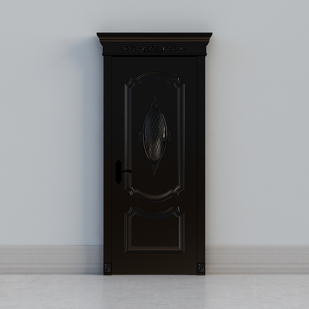 traditional european black door