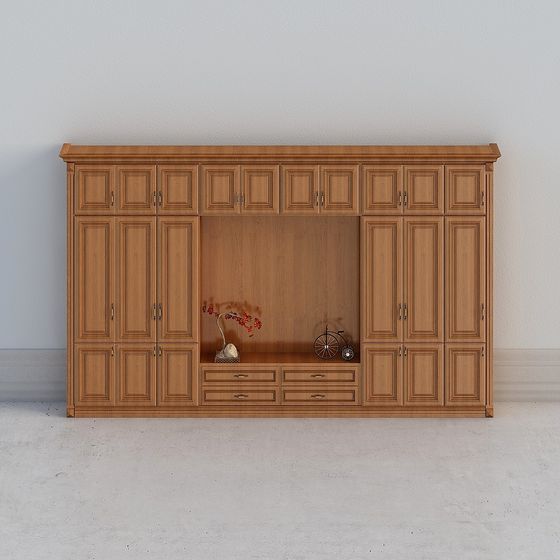 Rustic Storage Cabinet 3D model for Modern Interiors