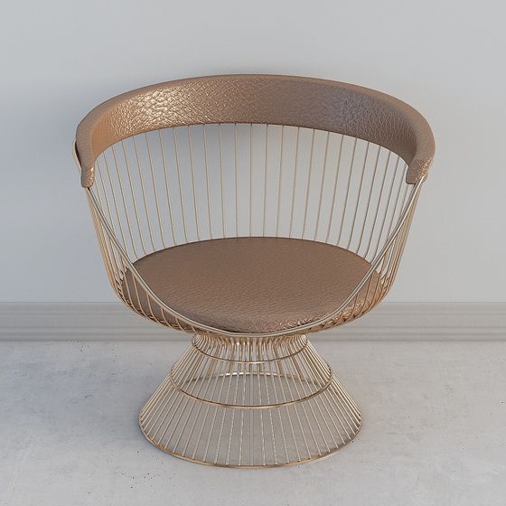 Elegant Low Poly Armchair 3D model