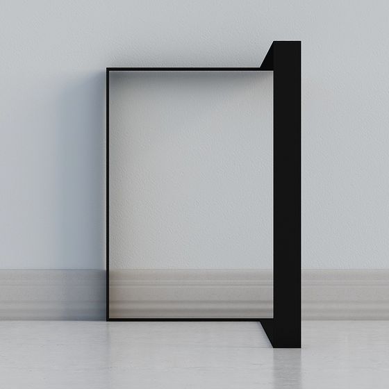 Minimalist Black Metal Low-Poly 3D Model