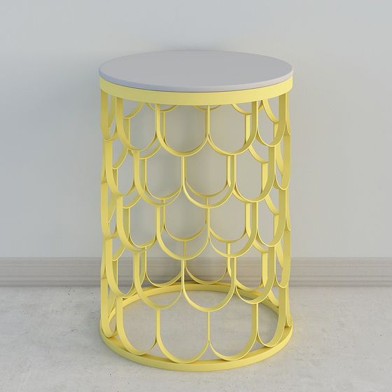 Wavy Side Table 3D model