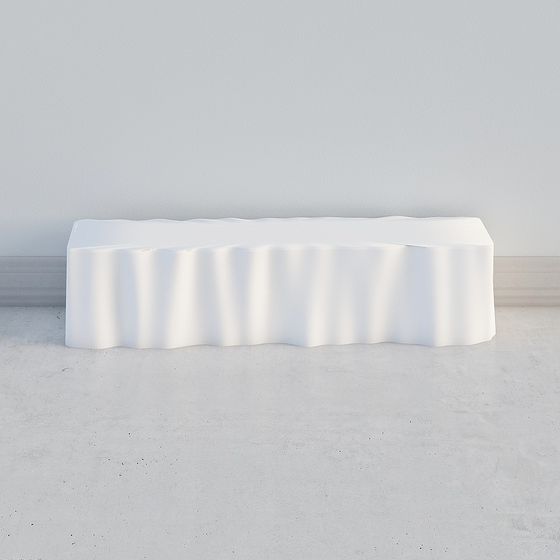 Gray Reception Counter 3D Model for Office Spaces