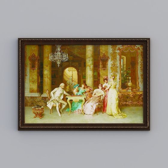 Opulent Royal Ballroom 3D model