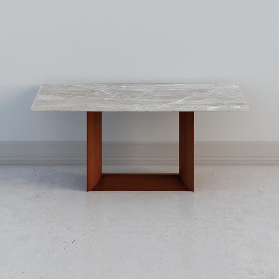 Минималистический мраморный обеденный стол Yoving Art Sicilian/Итальянский, 1.8 метра на 6 человек 233B-44