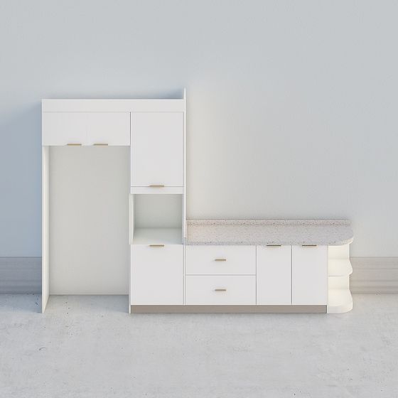 Urban Elegance Kitchen Cabinet 3D model
