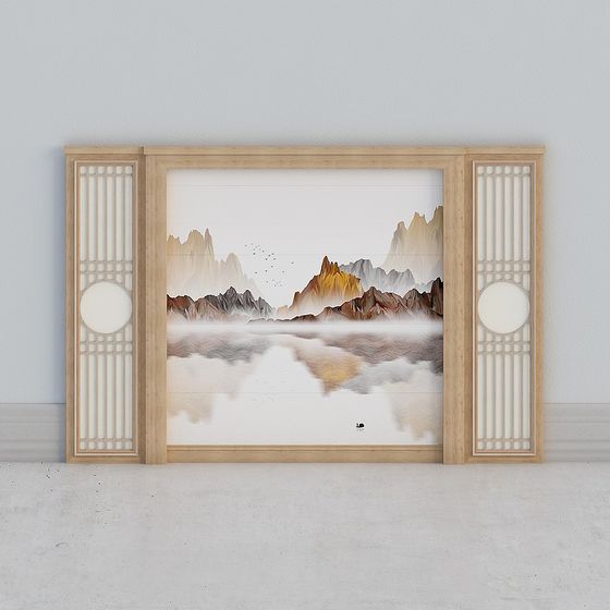 Mountain Water Frame 3D model